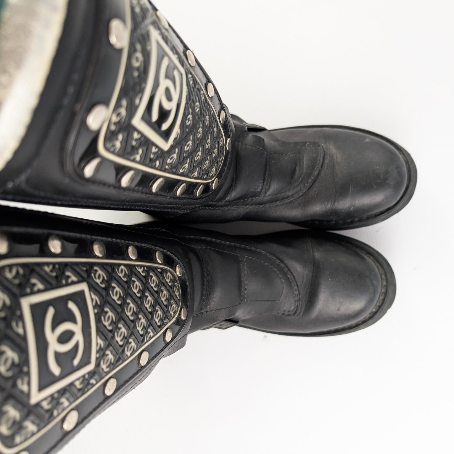 Chanel Winter 2003 Biker Boots - EU40|UK7|US9