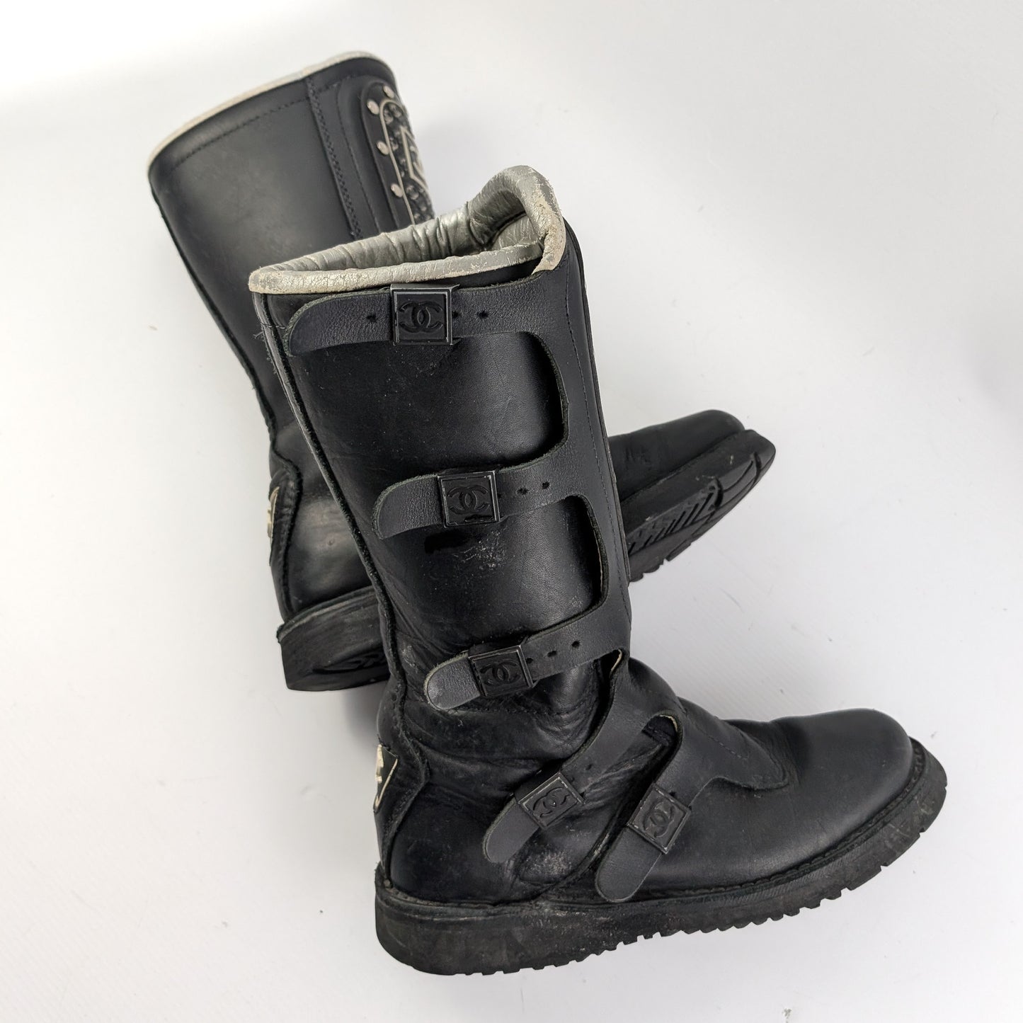 Chanel Winter 2003 Biker Boots - EU40|UK7|US9