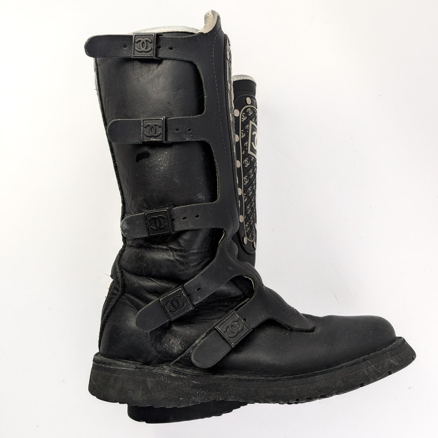Chanel Winter 2003 Biker Boots - EU40|UK7|US9