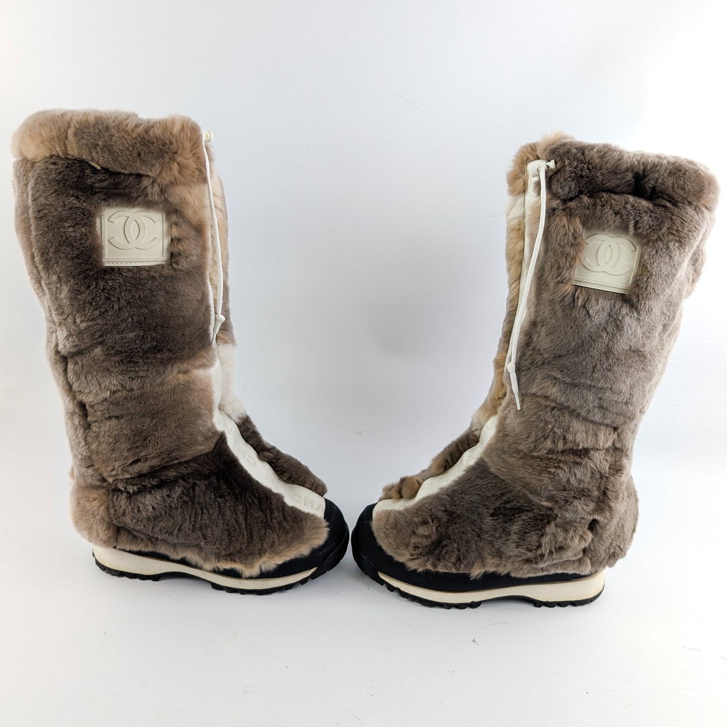 Chanel logo fur ski boots - EU37|4UK|6US