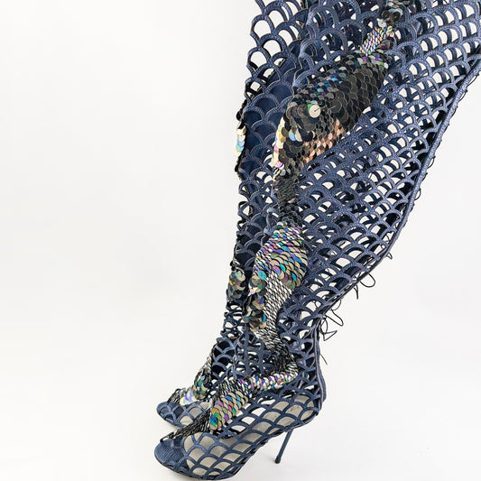 Sergio Rossi Cage Sandals - EU39|UK6|US8