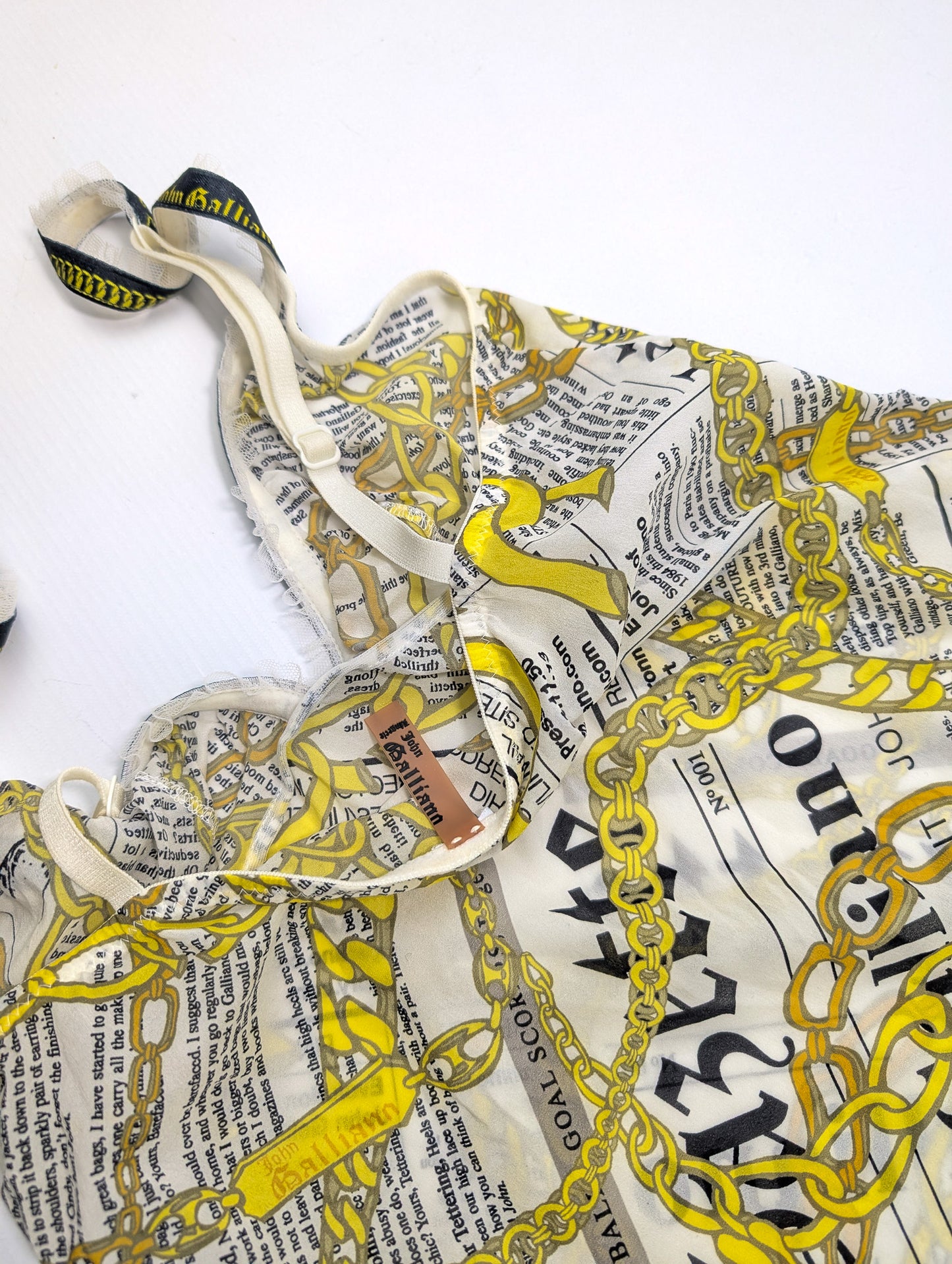 John Galliano "newspaper" dress