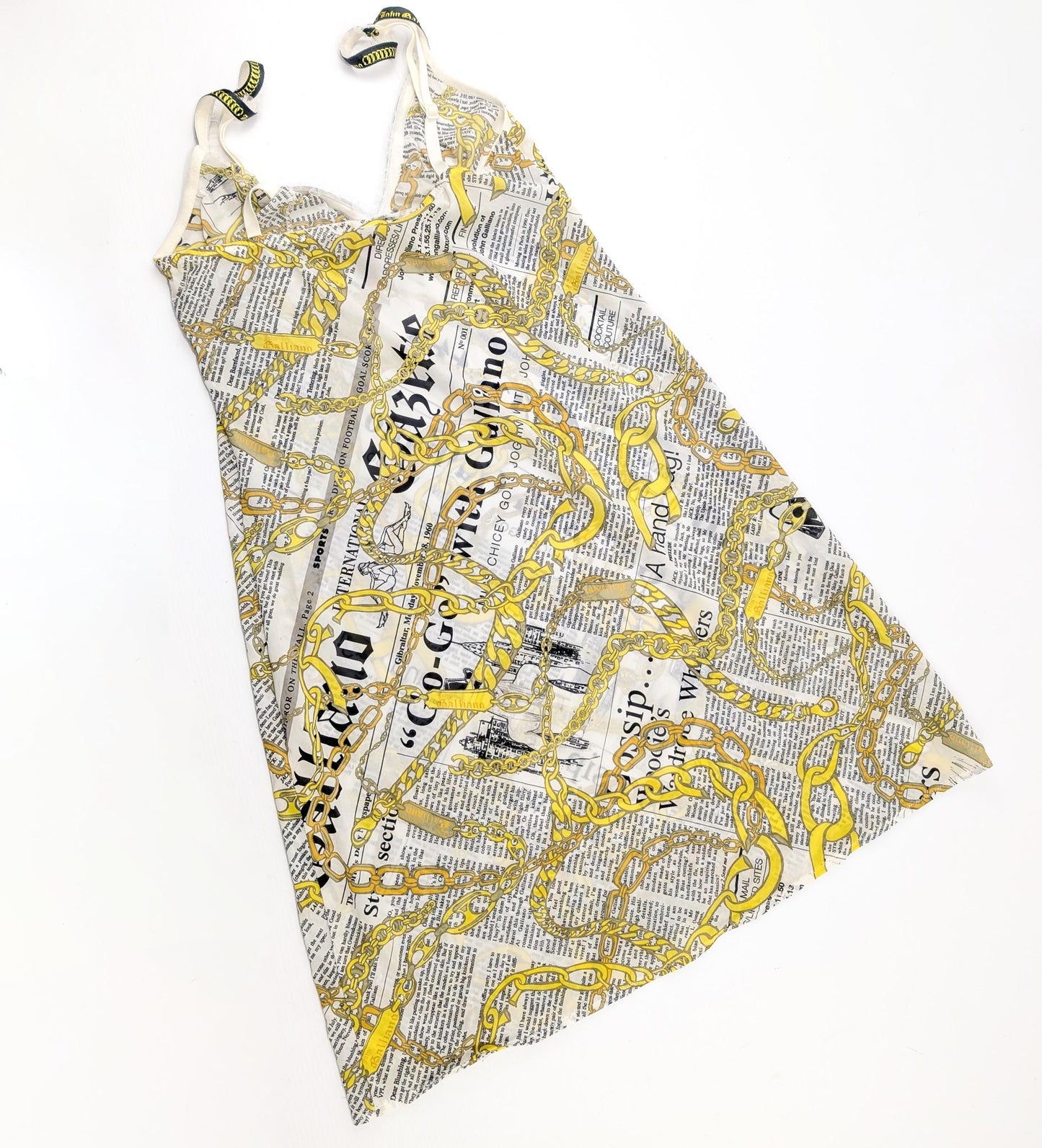 John Galliano "newspaper" dress
