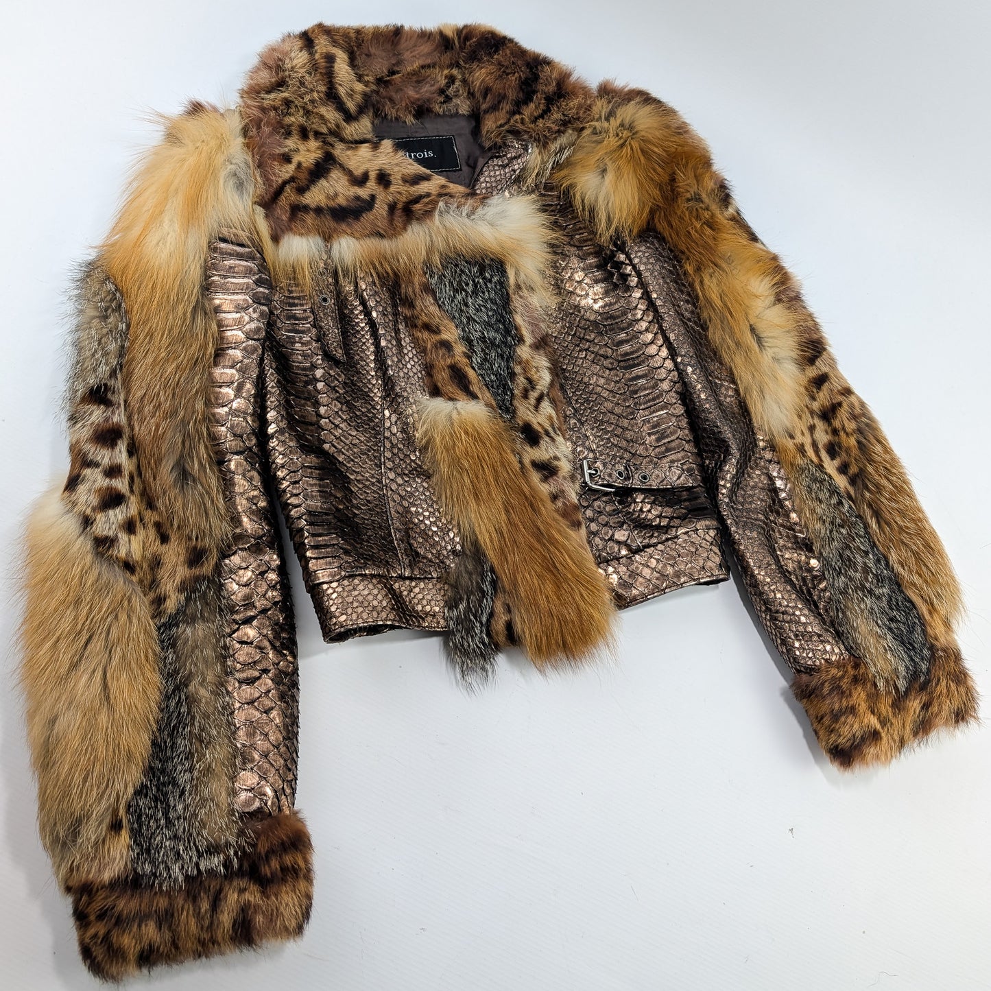 Jitrois fur and exotic leather jacket