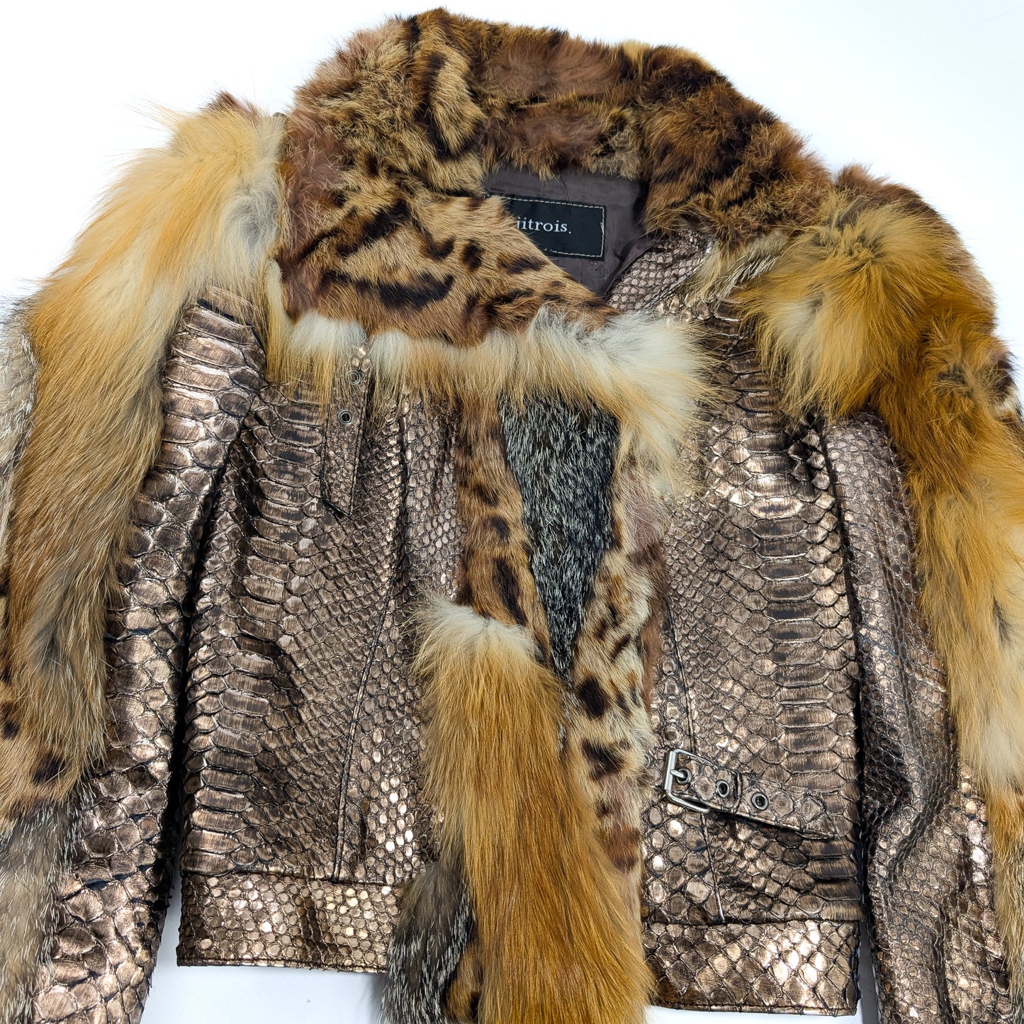 Jitrois fur and exotic leather jacket