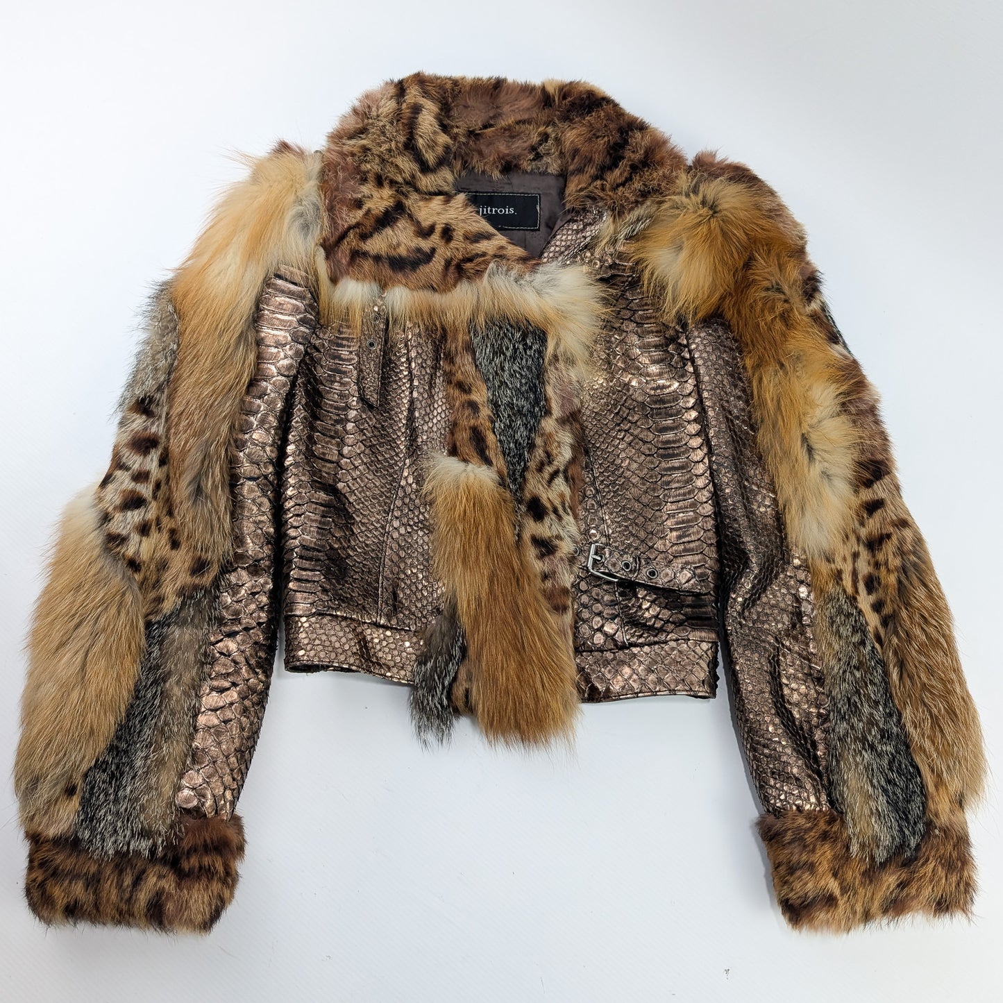 Jitrois fur and exotic leather jacket