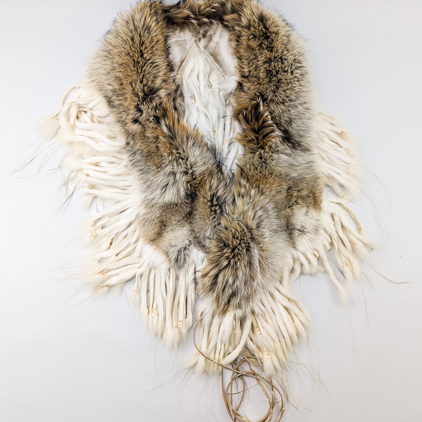 Vintage fur backless top