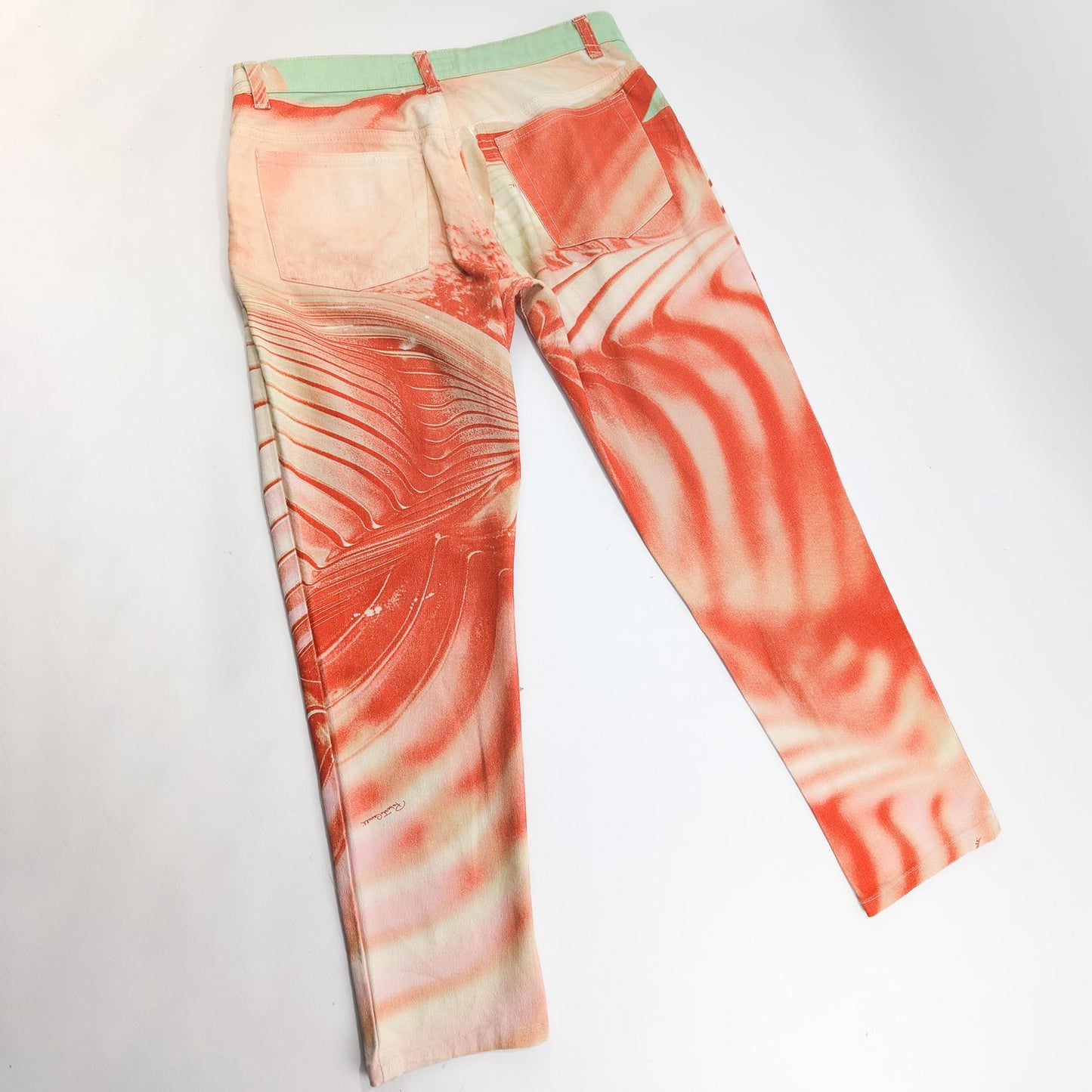 Roberto Cavalli Orange Abstract Print Capri Pants - M/L