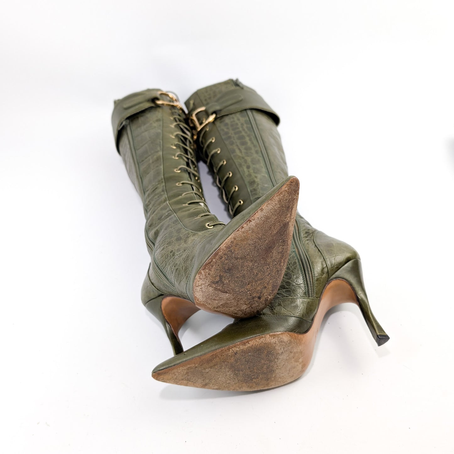 Dior by Galliano Fall 2000 Buckle Boots - EU39|UK6|US8