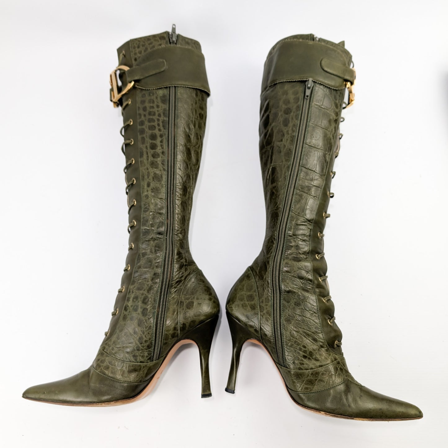 Dior by Galliano Fall 2000 Buckle Boots - EU39|UK6|US8