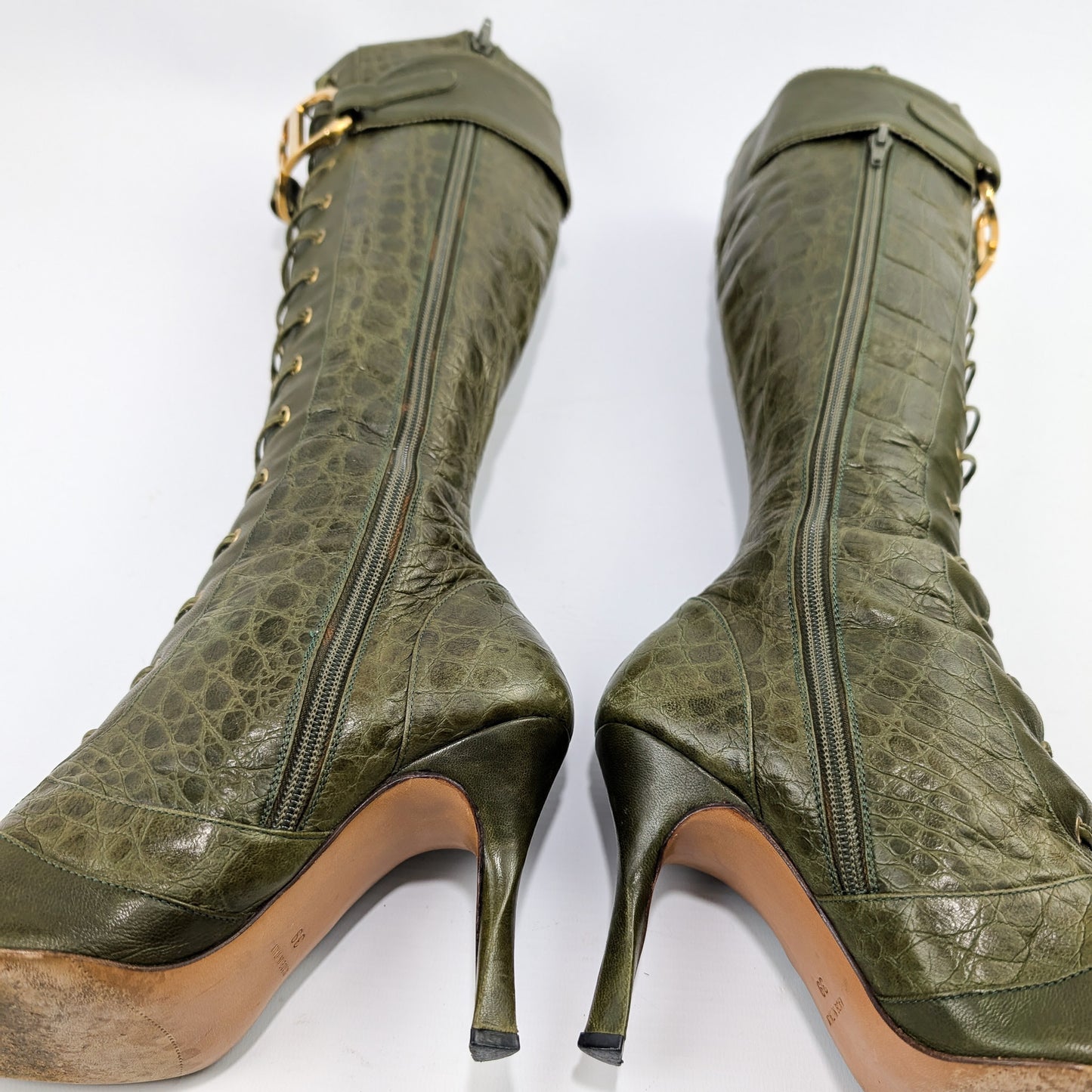 Dior by Galliano Fall 2000 Buckle Boots - EU39|UK6|US8