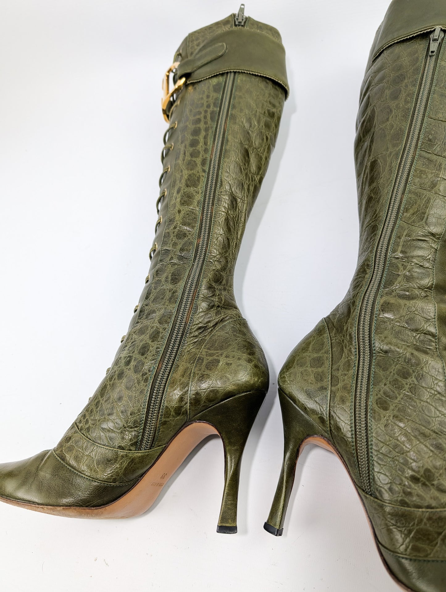 Dior by Galliano Fall 2000 Buckle Boots - EU39|UK6|US8