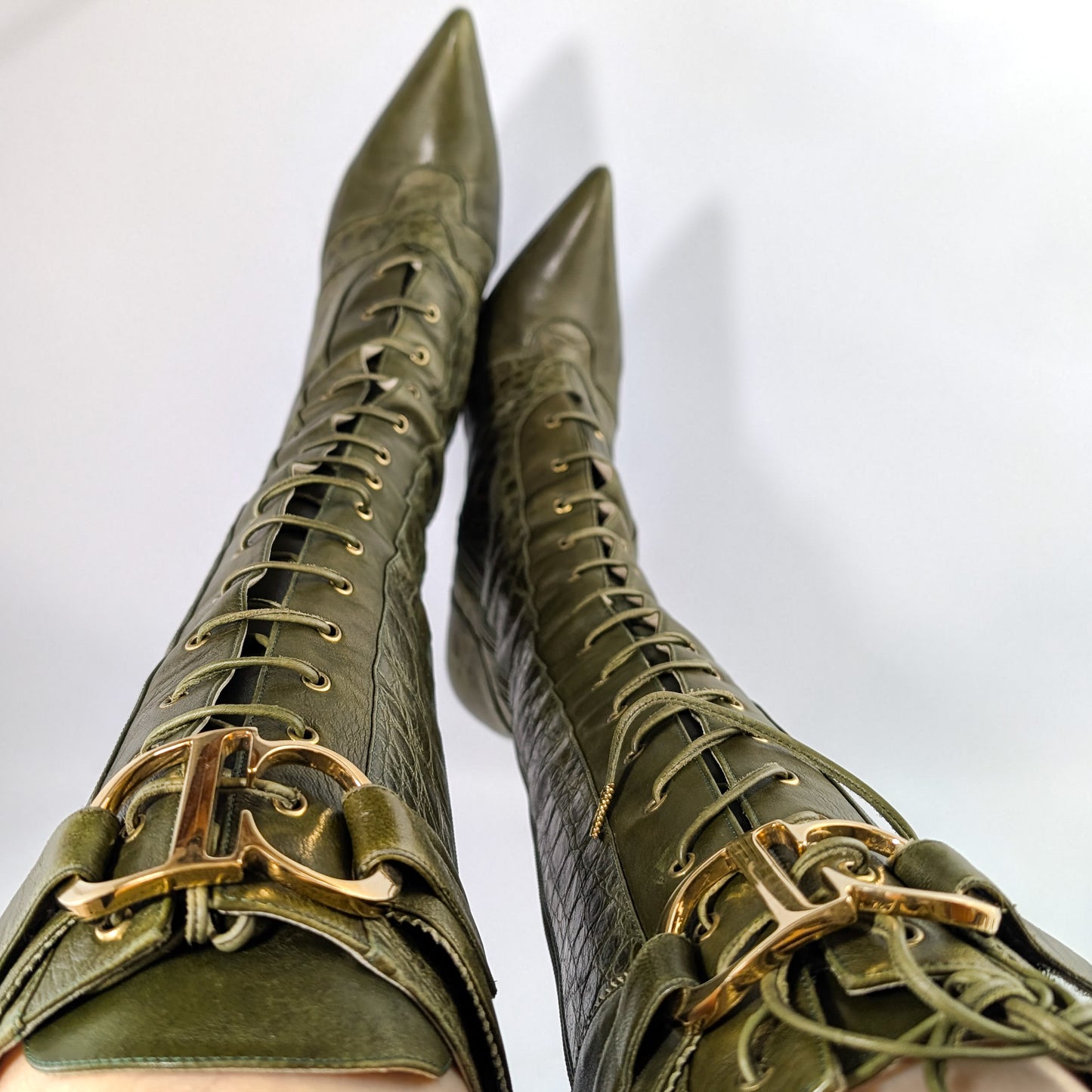 Dior by Galliano Fall 2000 Buckle Boots - EU39|UK6|US8
