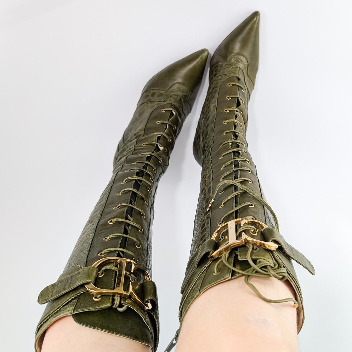Dior by Galliano Fall 2000 Buckle Boots - EU39|UK6|US8