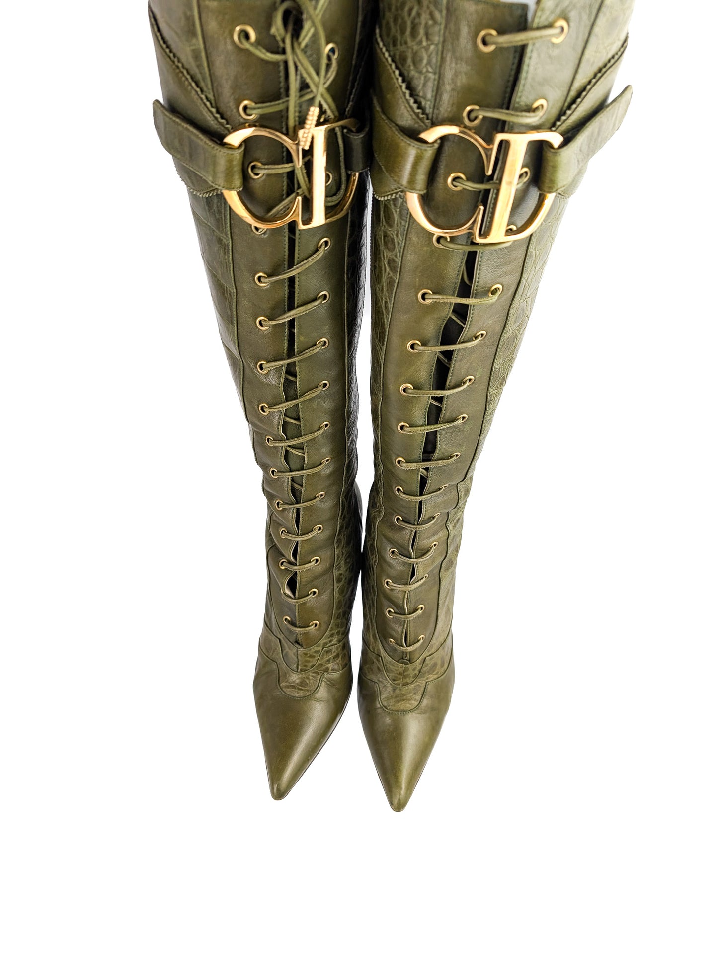 Dior by Galliano Fall 2000 Buckle Boots - EU39|UK6|US8