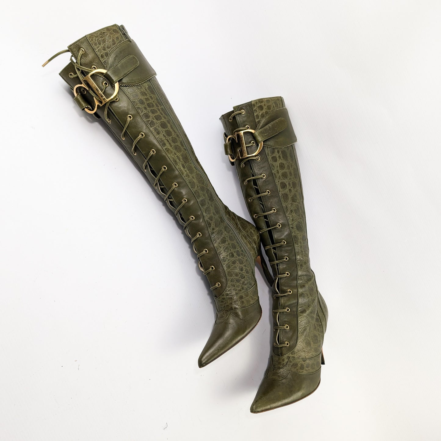 Dior by Galliano Fall 2000 Buckle Boots - EU39|UK6|US8