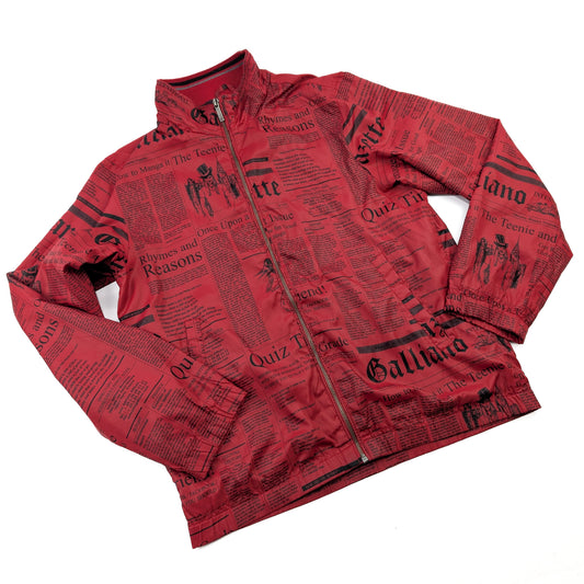 John Galliano jacket with "newspaper" monogram
