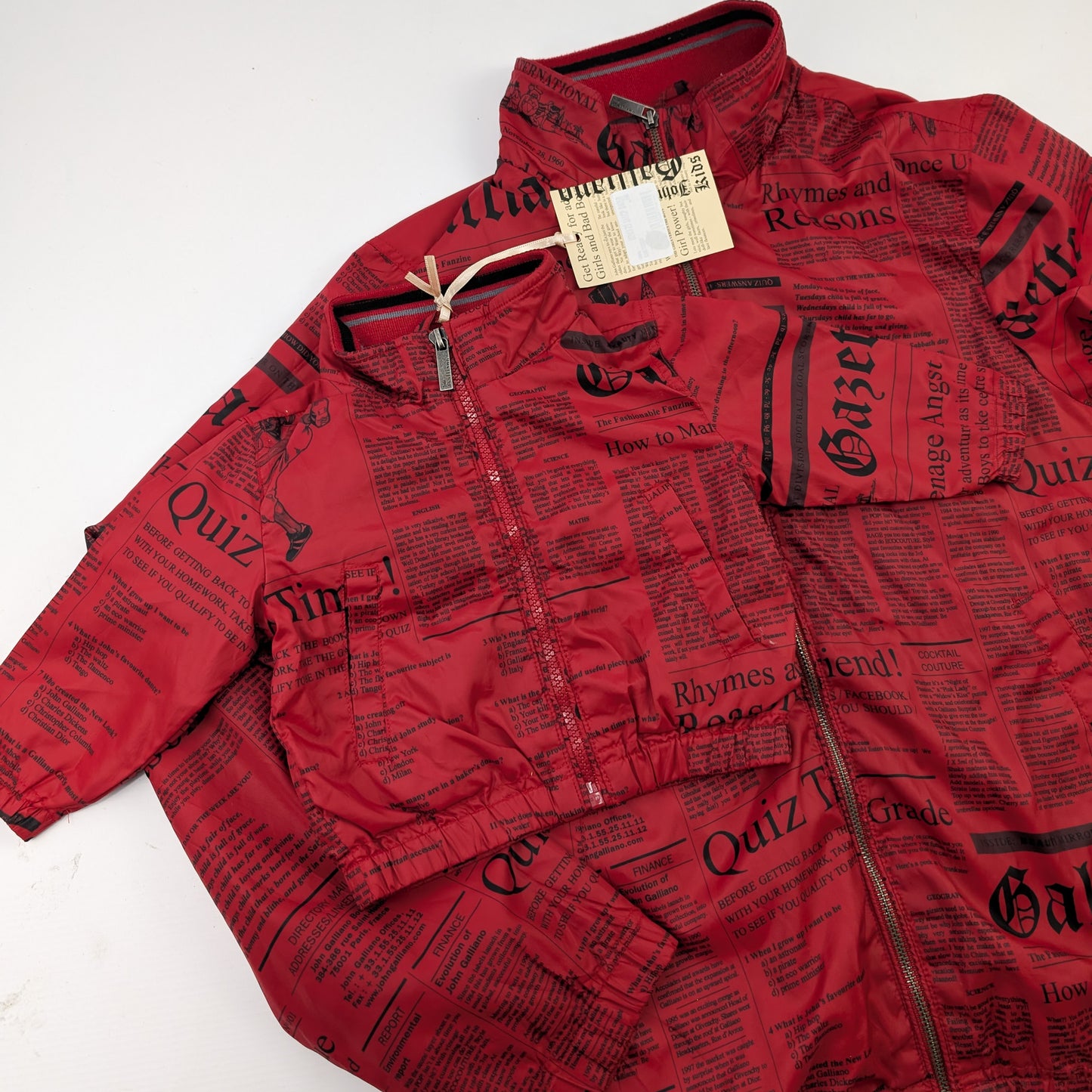 John Galliano jacket with "newspaper" monogram - 1Y
