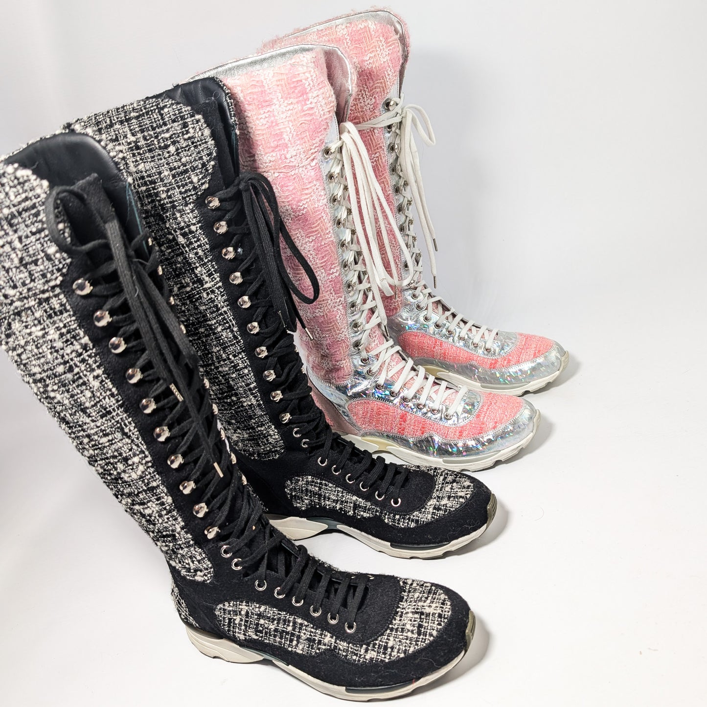 Chanel tweed sport boots F/W 2015 - EU39|UK6|US8