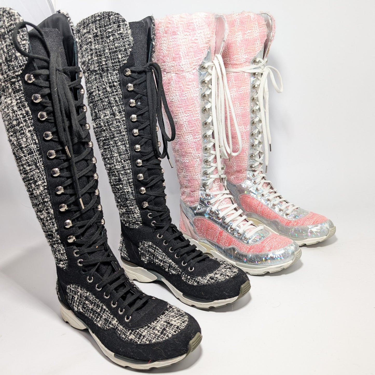 Chanel tweed sport boots F/W 2015 - EU39|UK6|US8