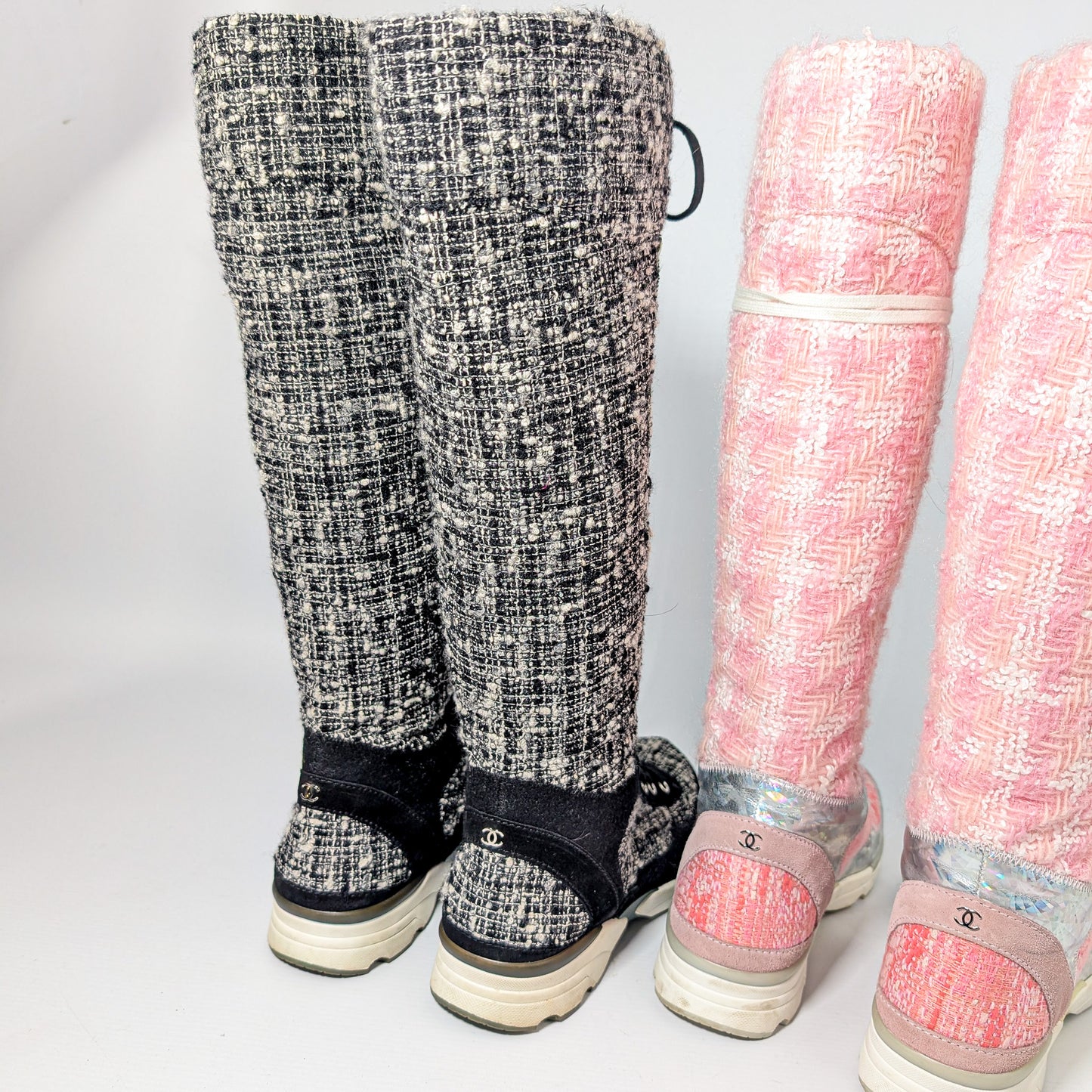 Chanel tweed sport boots F/W 2015 - EU39|UK6|US8