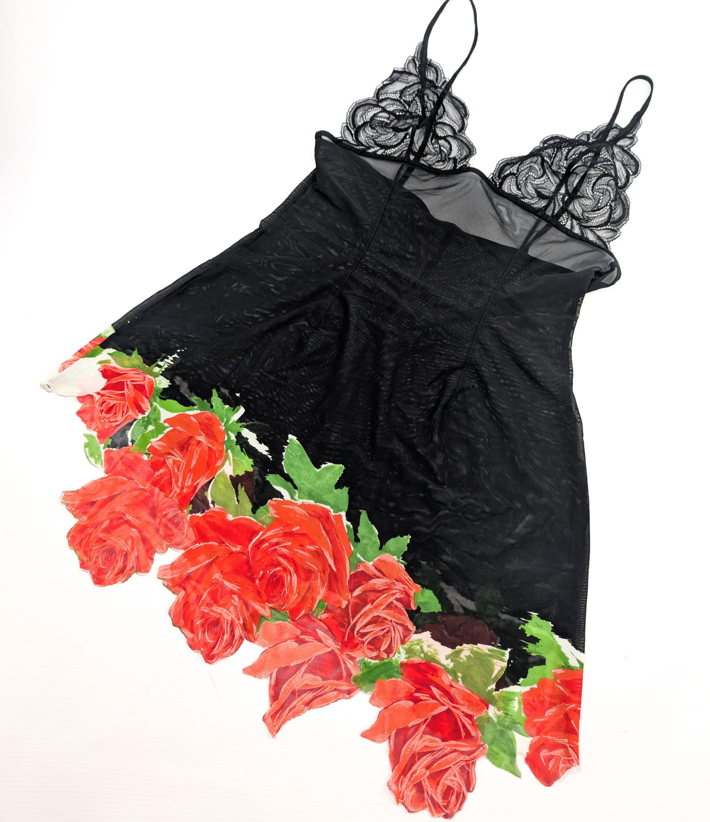 La Perla asymmetrical mesh dress