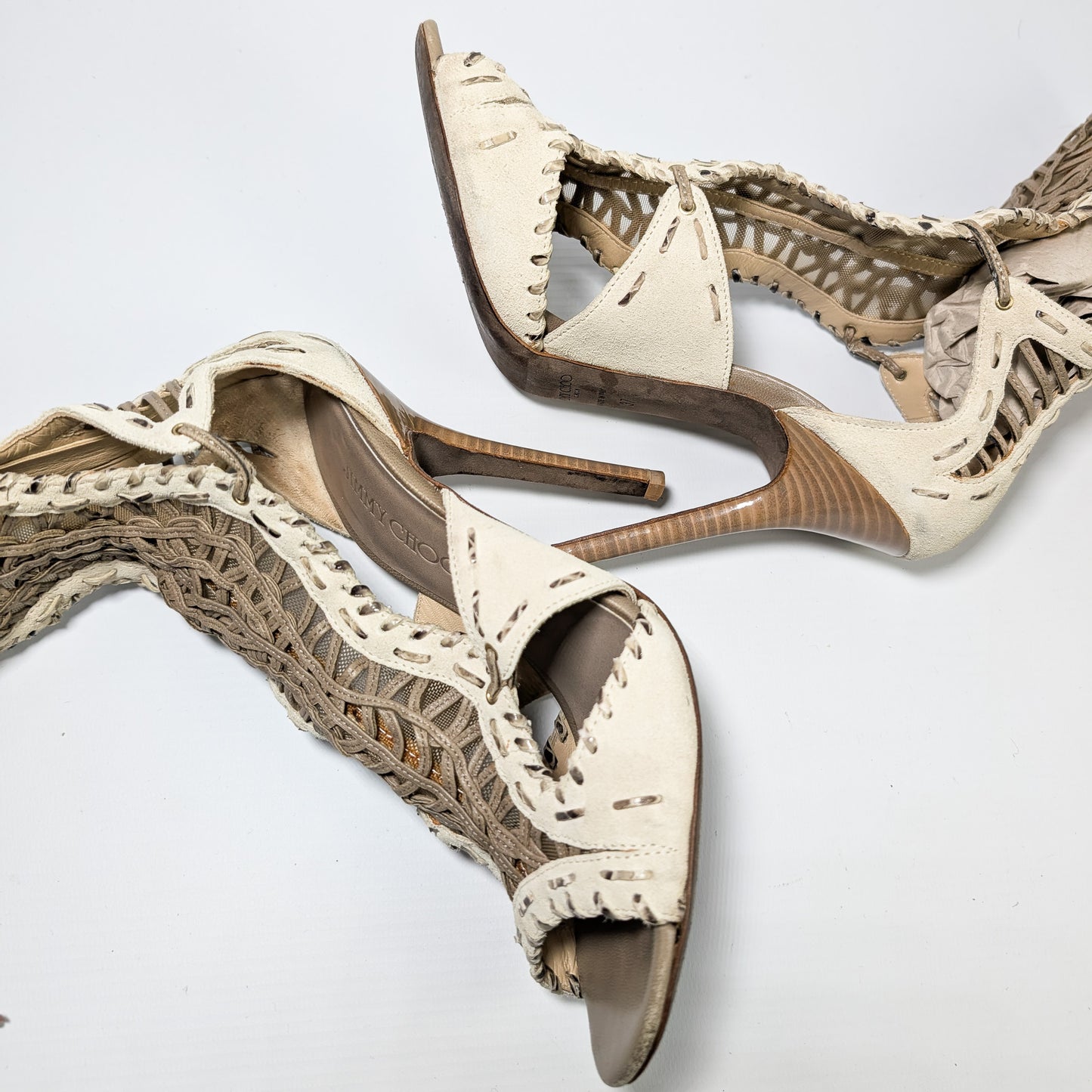 Jimmy Choo feather sandals - EU37|UK4|US6