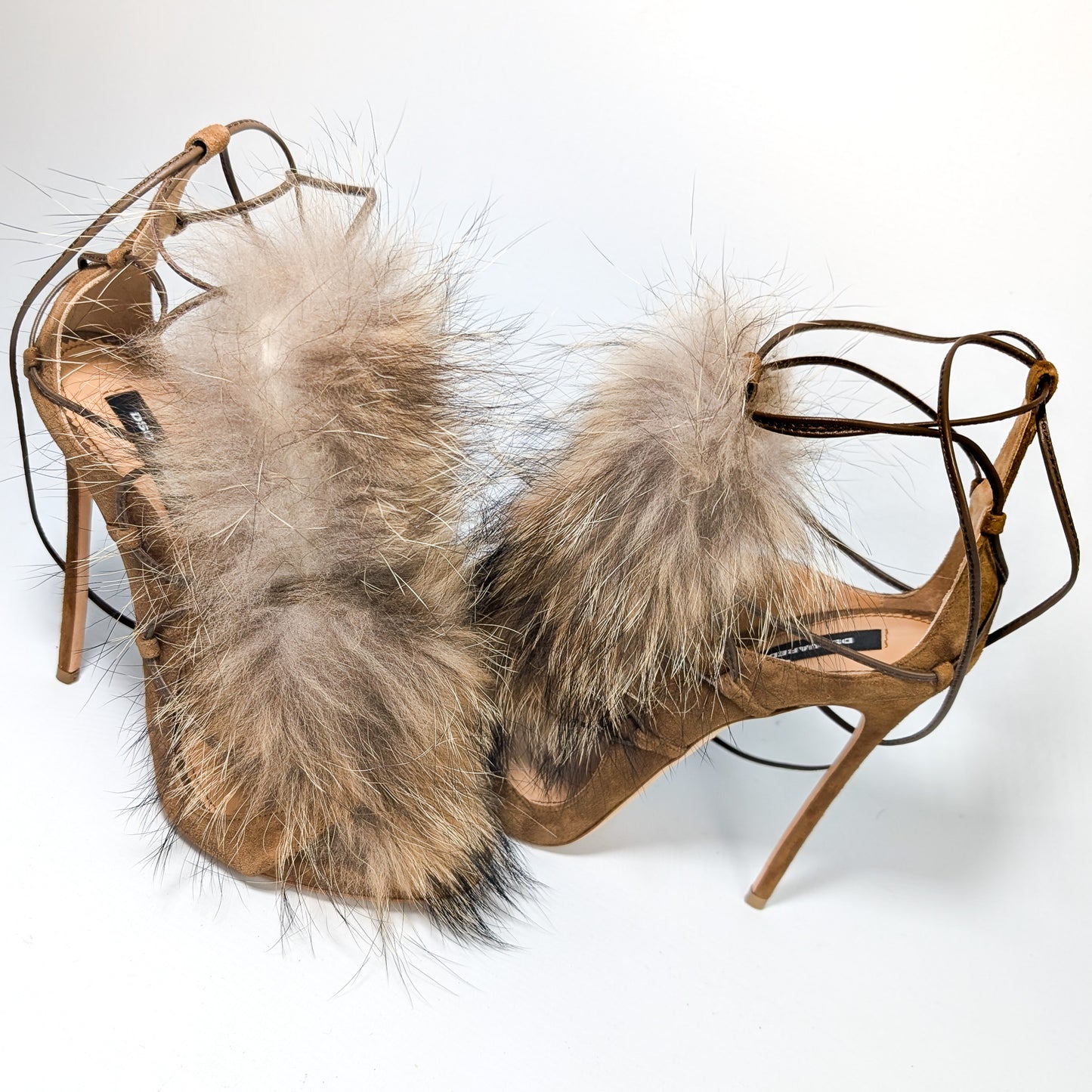 Dsquared2 fur sandals - EU40|7UK|9US