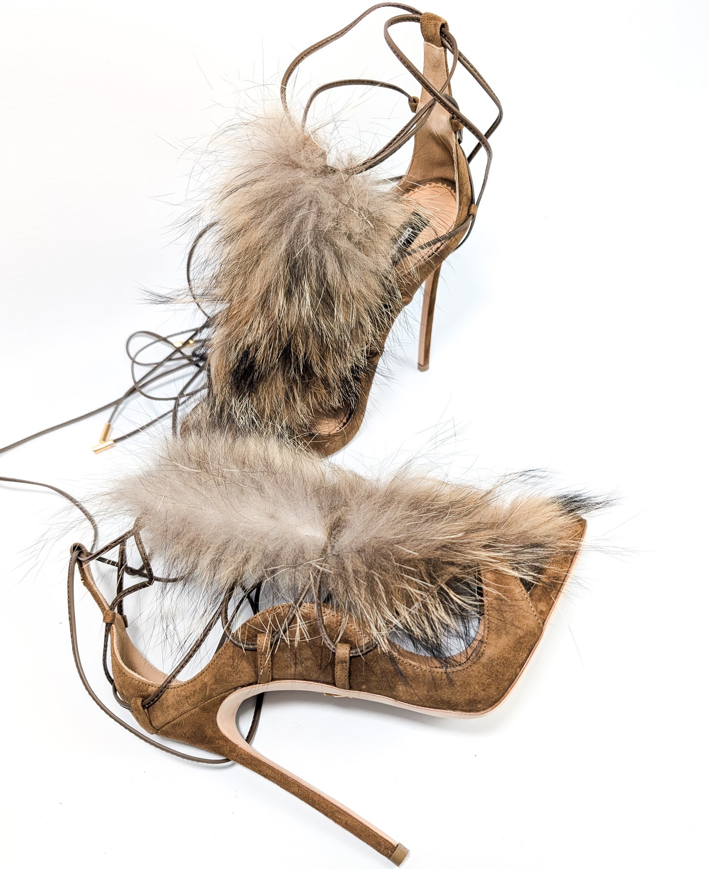 Dsquared2 fur sandals - EU40|7UK|9US