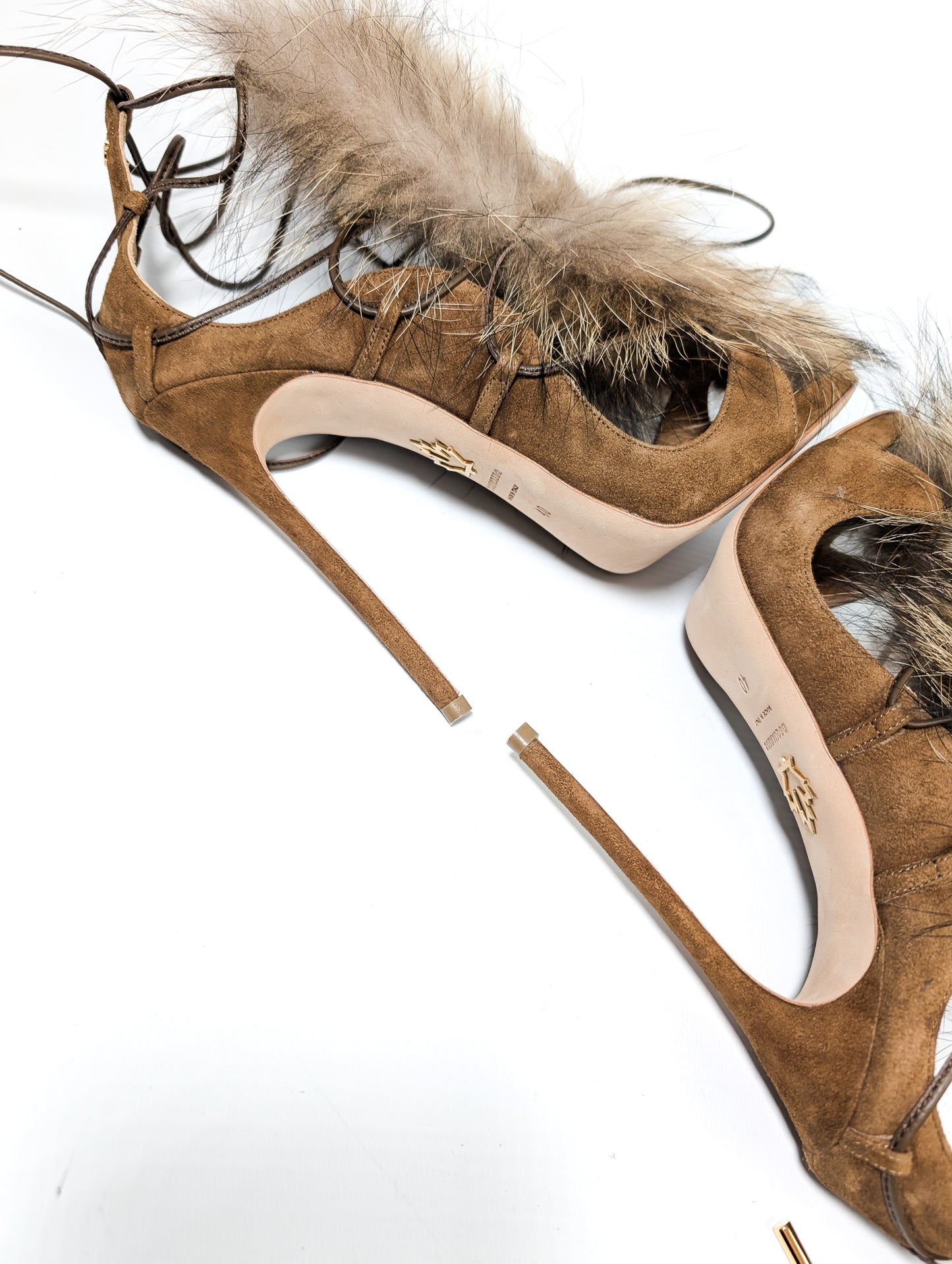 Dsquared2 fur sandals - EU40|7UK|9US