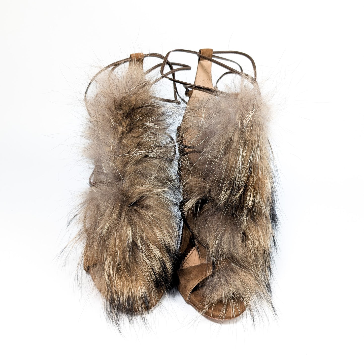 Dsquared2 fur sandals - EU40|7UK|9US