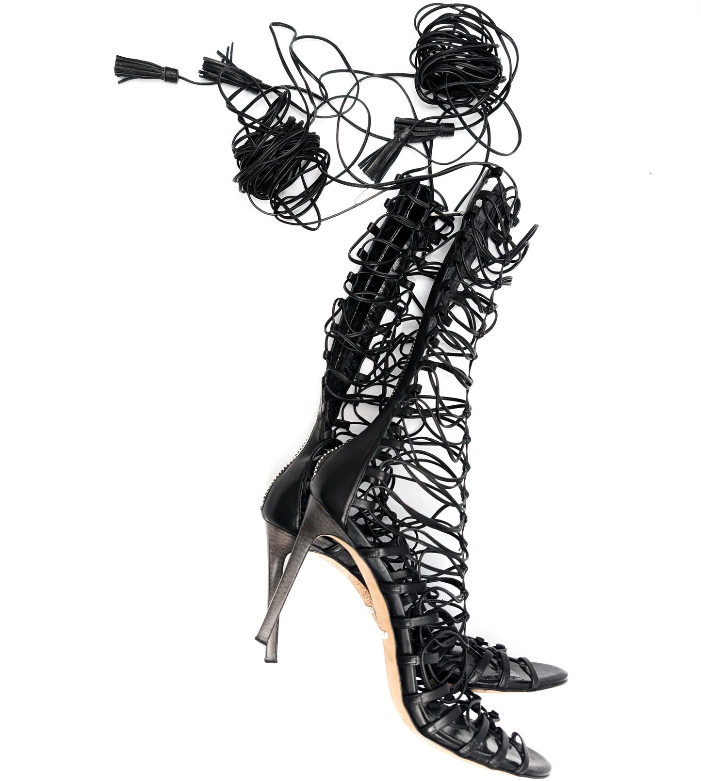 Roberto Cavalli high-top tie sandals - EU41|UK8|US10
