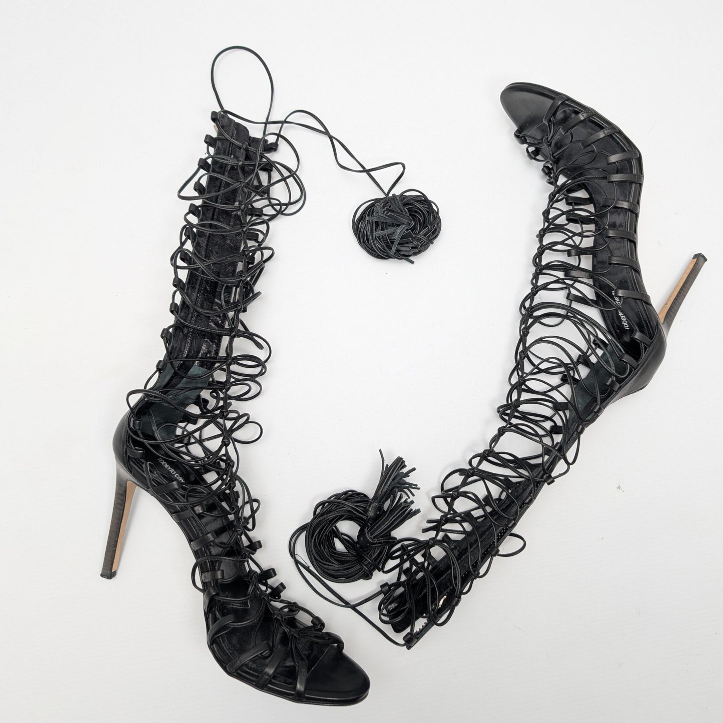 Roberto Cavalli high-top tie sandals - EU41|UK8|US10