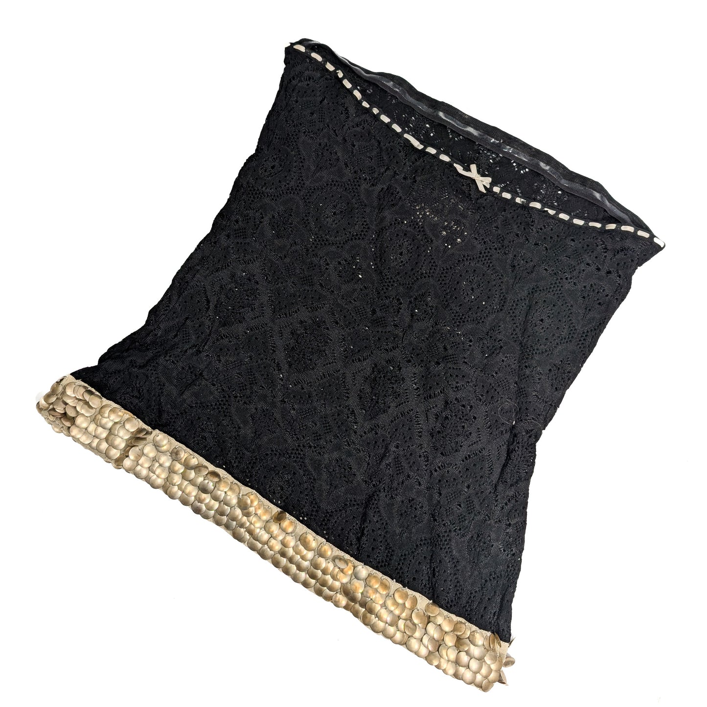Black embroidered Dior headband by Galliano