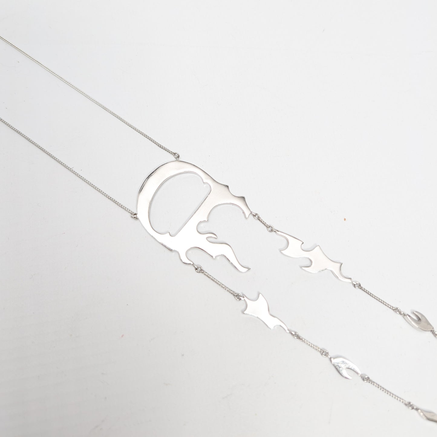 Dior by Galliano silver "Flame" necklace