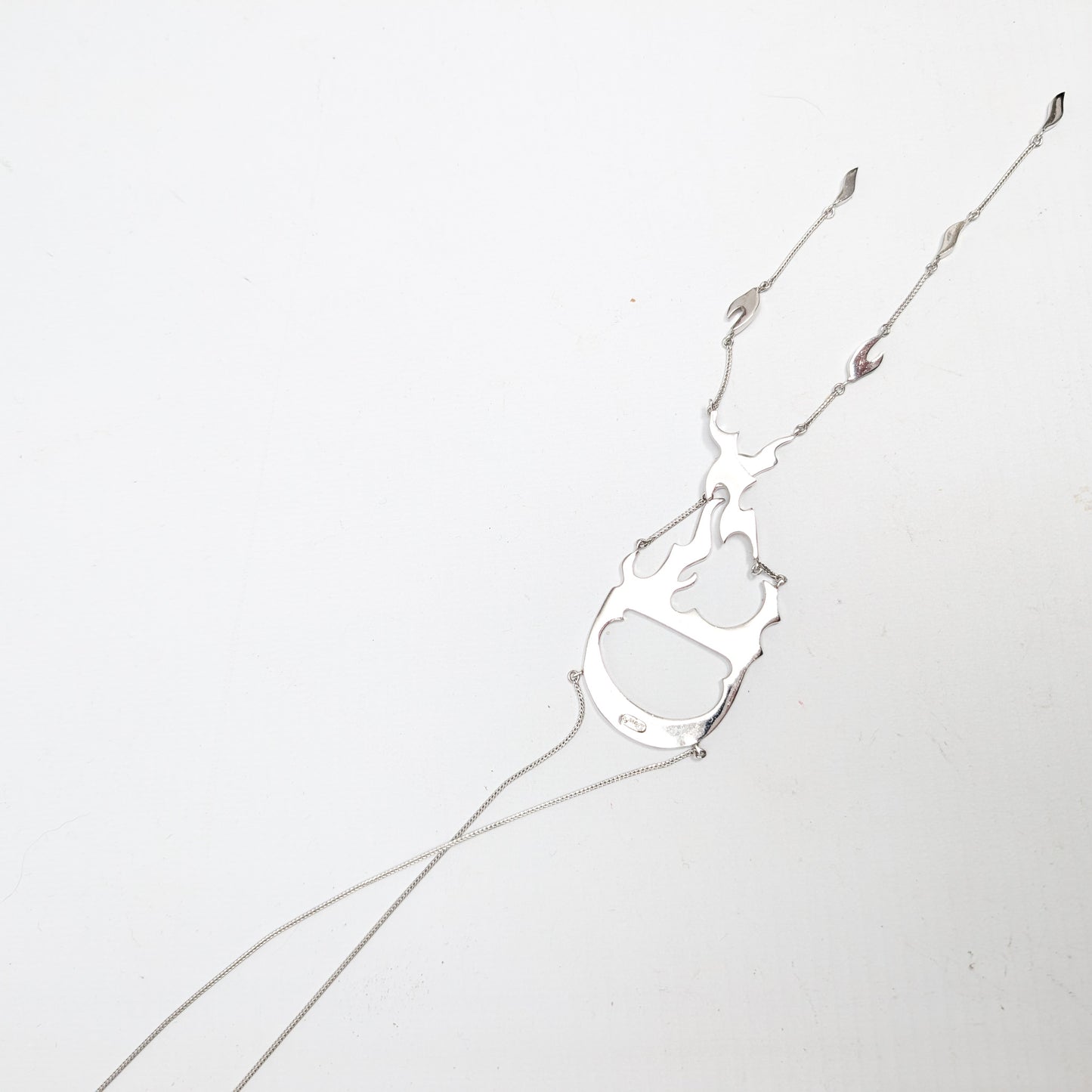 Dior by Galliano silver "Flame" necklace