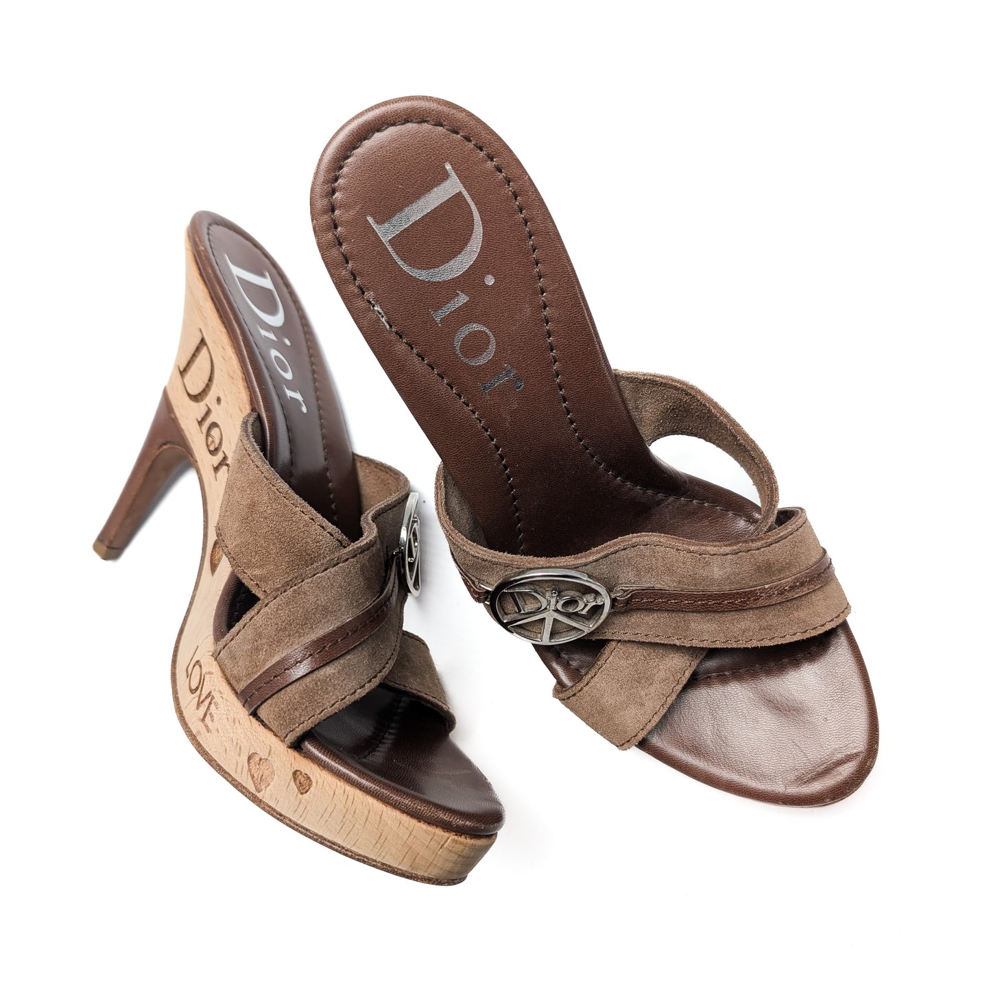 Dior mules by Galliano "Peace and Love" 2005 - EU39|UK6|US8