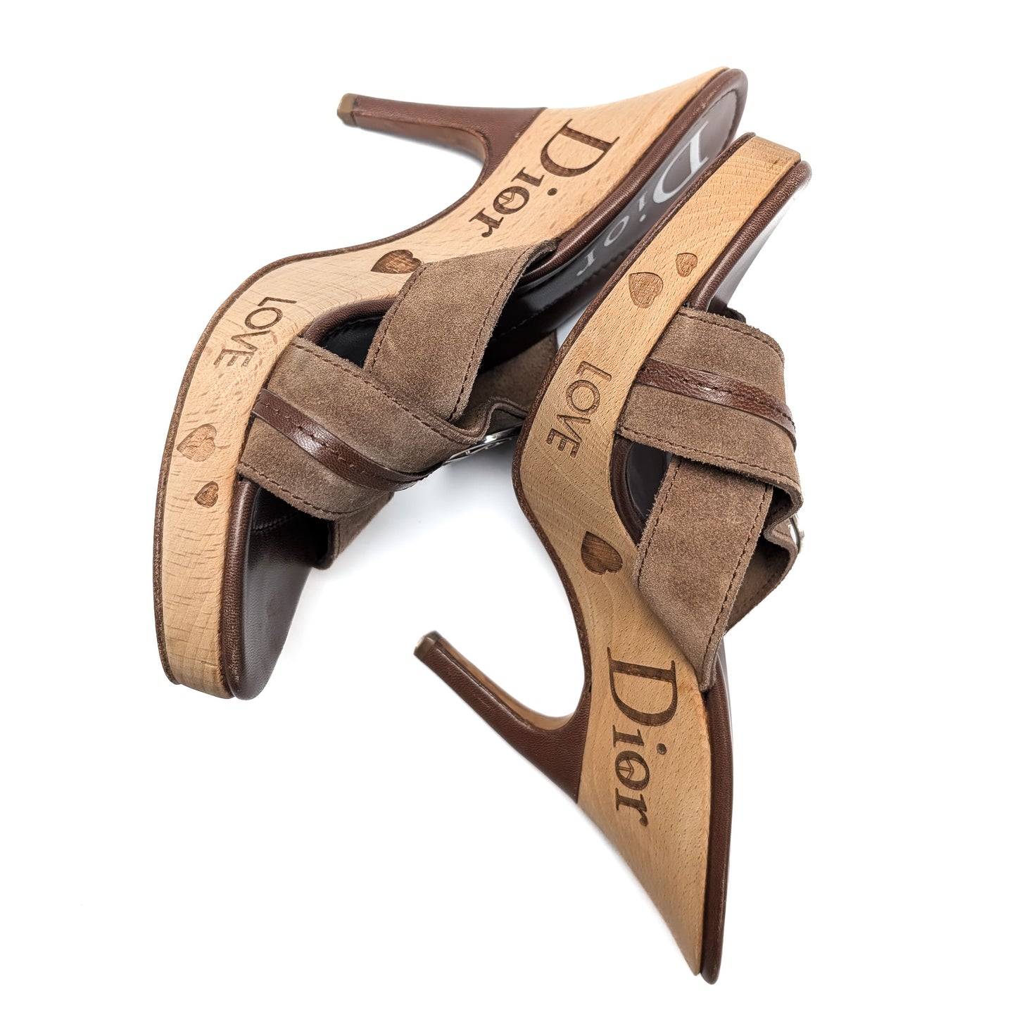 Dior mules by Galliano "Peace and Love" 2005 - EU39|UK6|US8