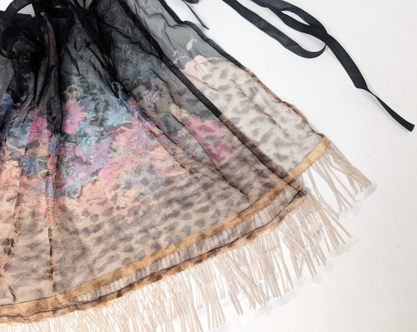 Roberto Cavalli mesh and pearl skirt