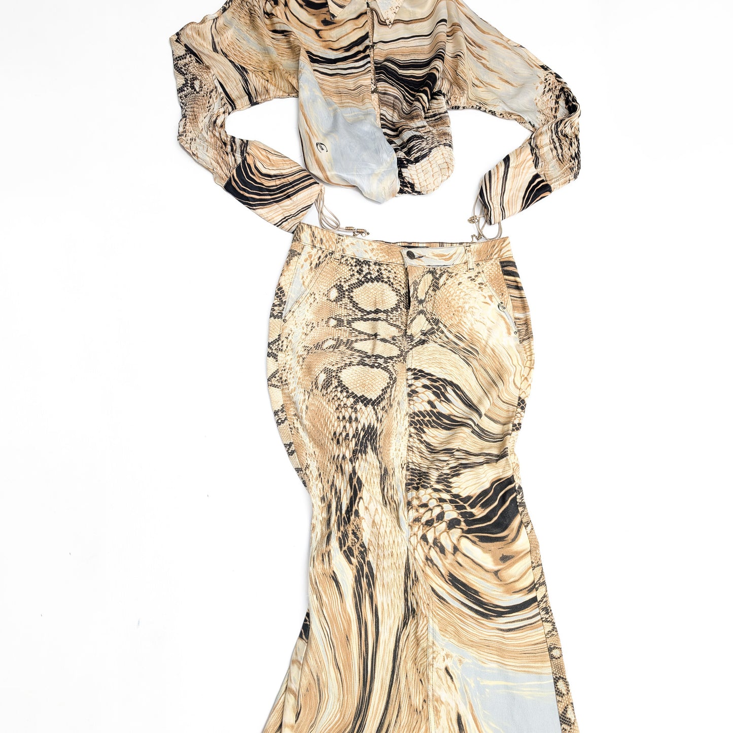 Roberto Cavalli top and skirt set