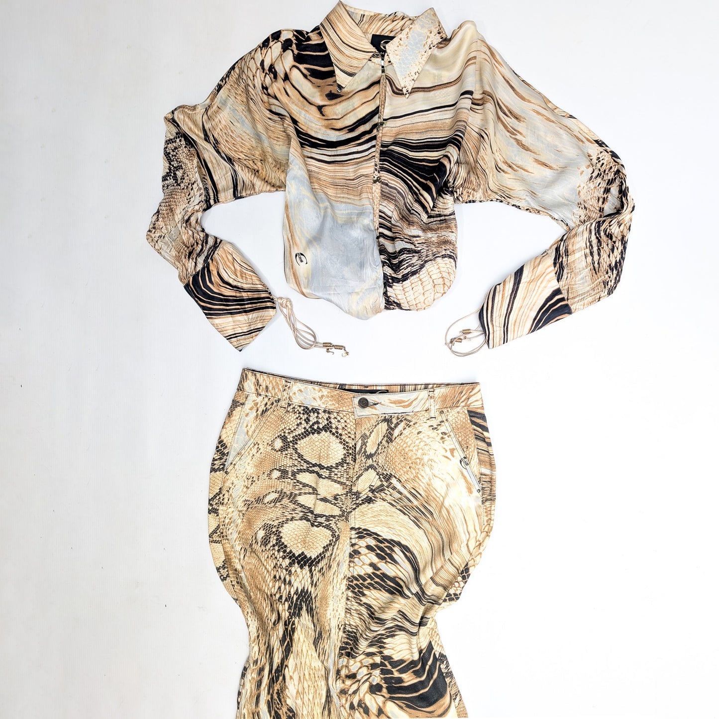 Roberto Cavalli top and skirt set