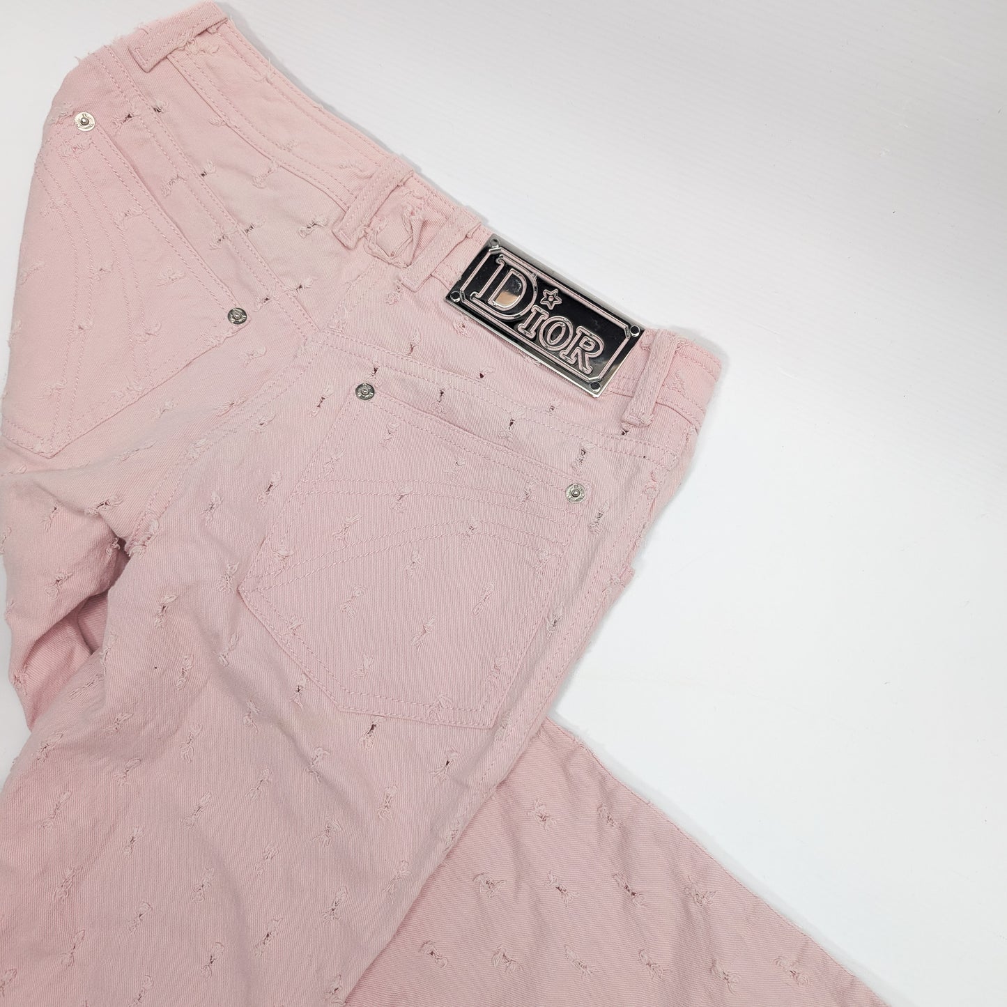 Dior by Galliano pink pique capri - S