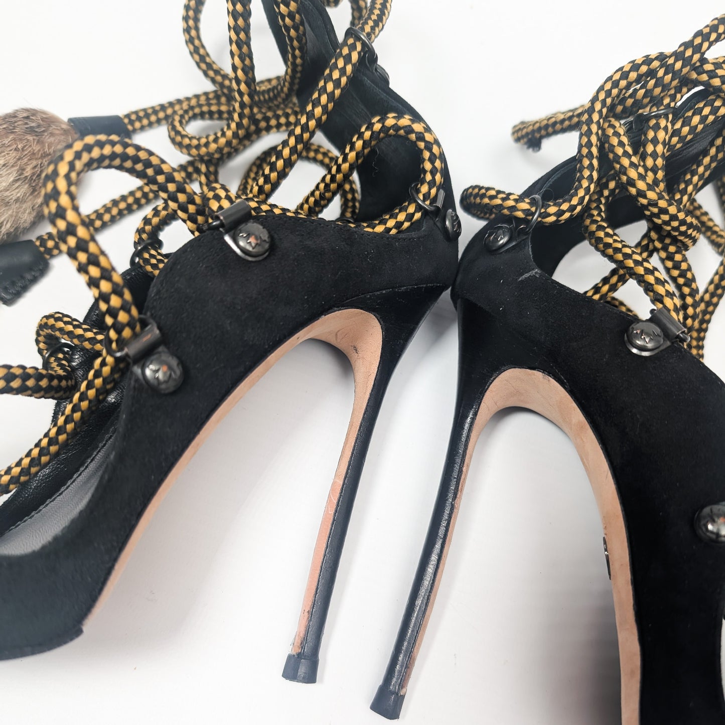 Dsquared2 Riri fur sandals - EU40|UK7|US9