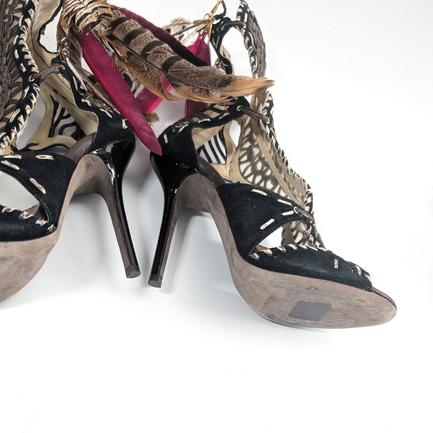 Jimmy Choo feather sandals - EU37|UK4|US6