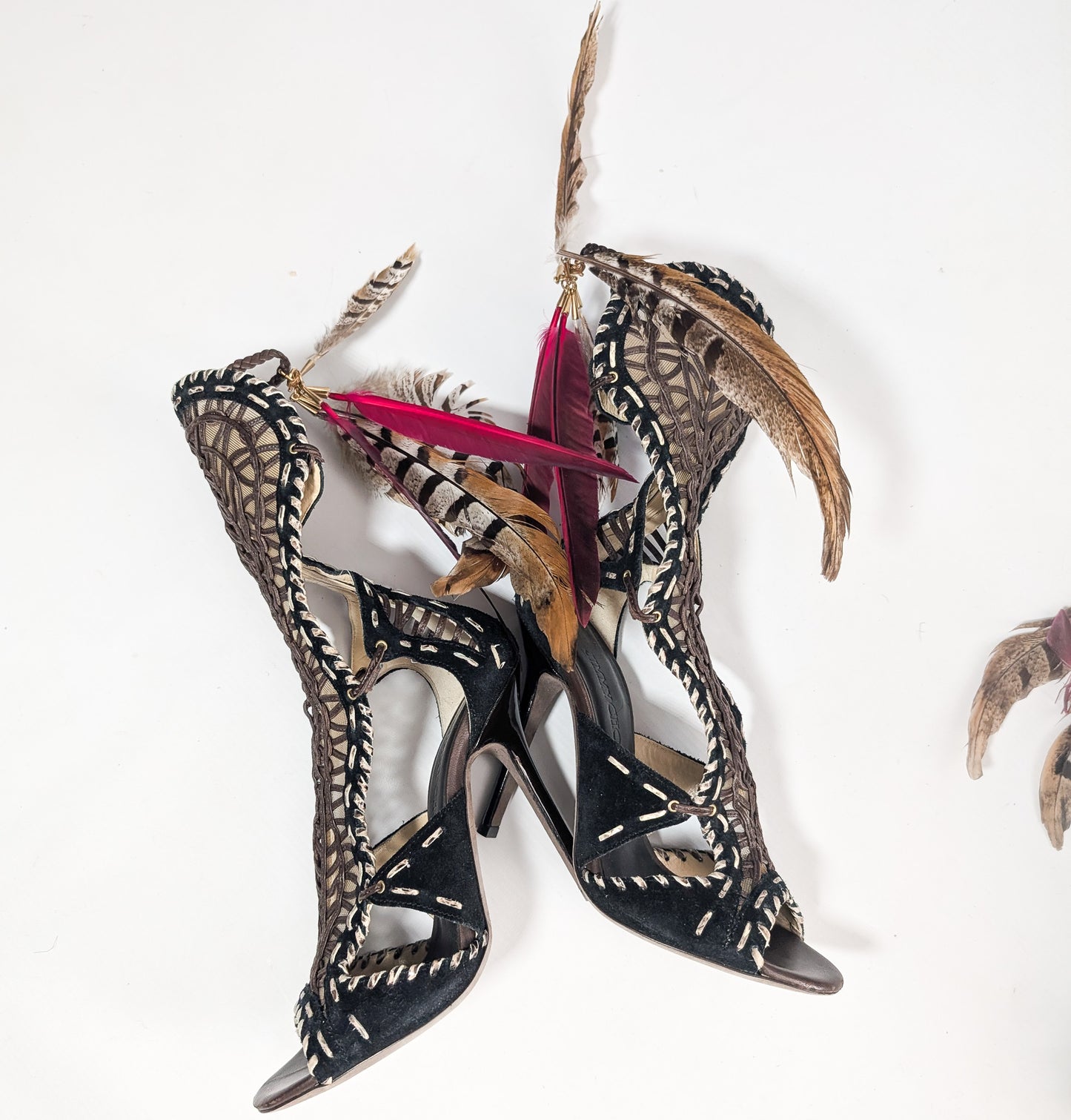 Jimmy Choo feather sandals - EU37|UK4|US6