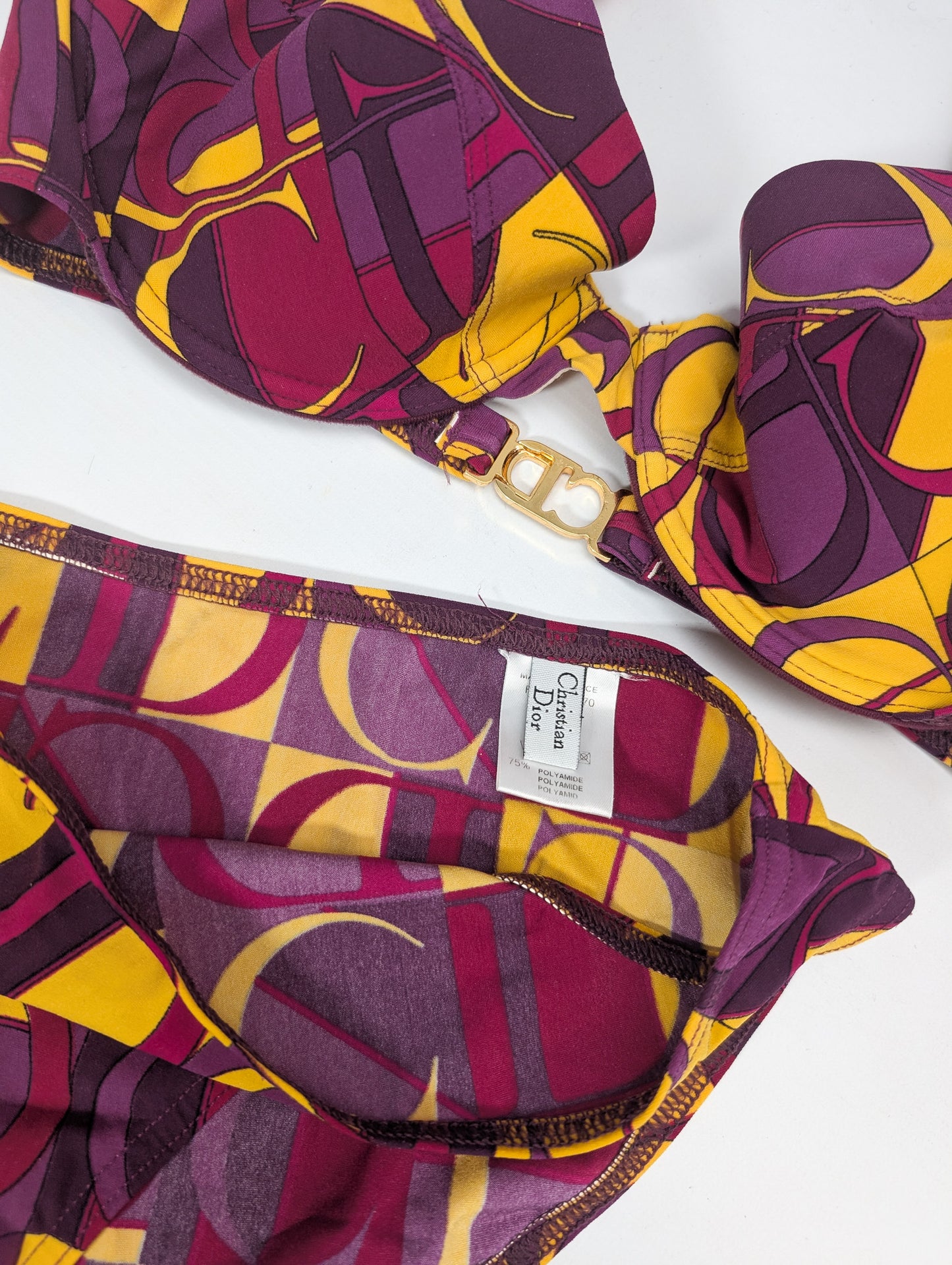 Dior by Galliano monogram 2-piece swimsuit