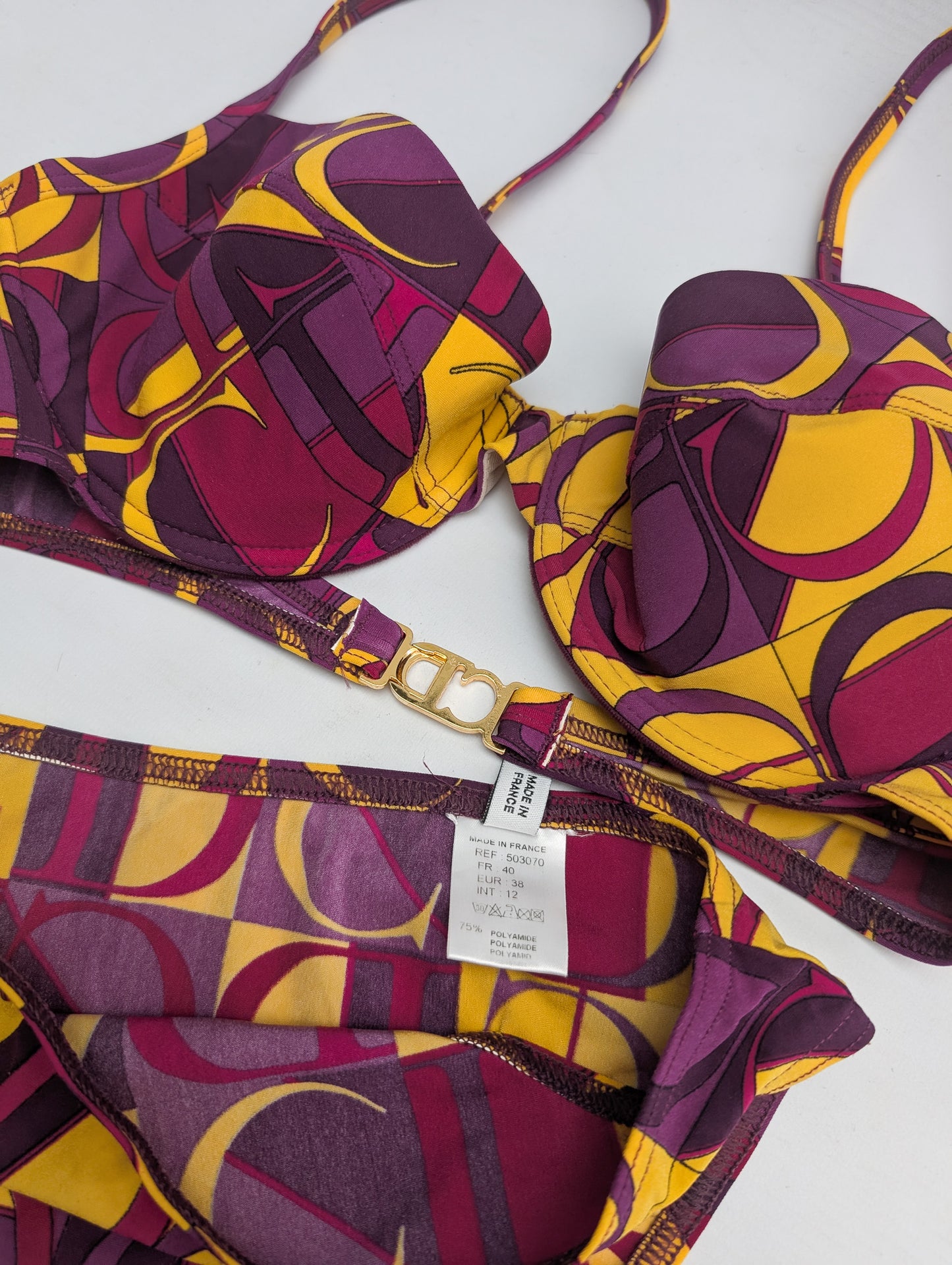 Dior by Galliano monogram 2-piece swimsuit