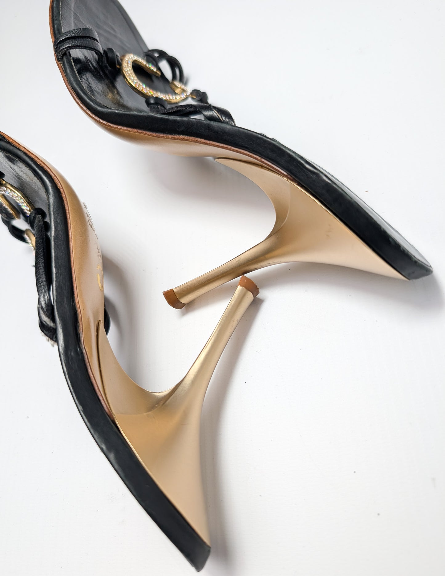 Roberto Cavalli jeweled mules - EU38|UK5|US6