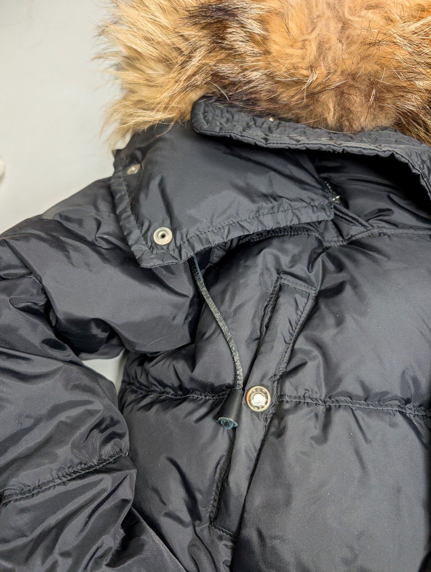 Dsquared2 short black fur puffer jacket