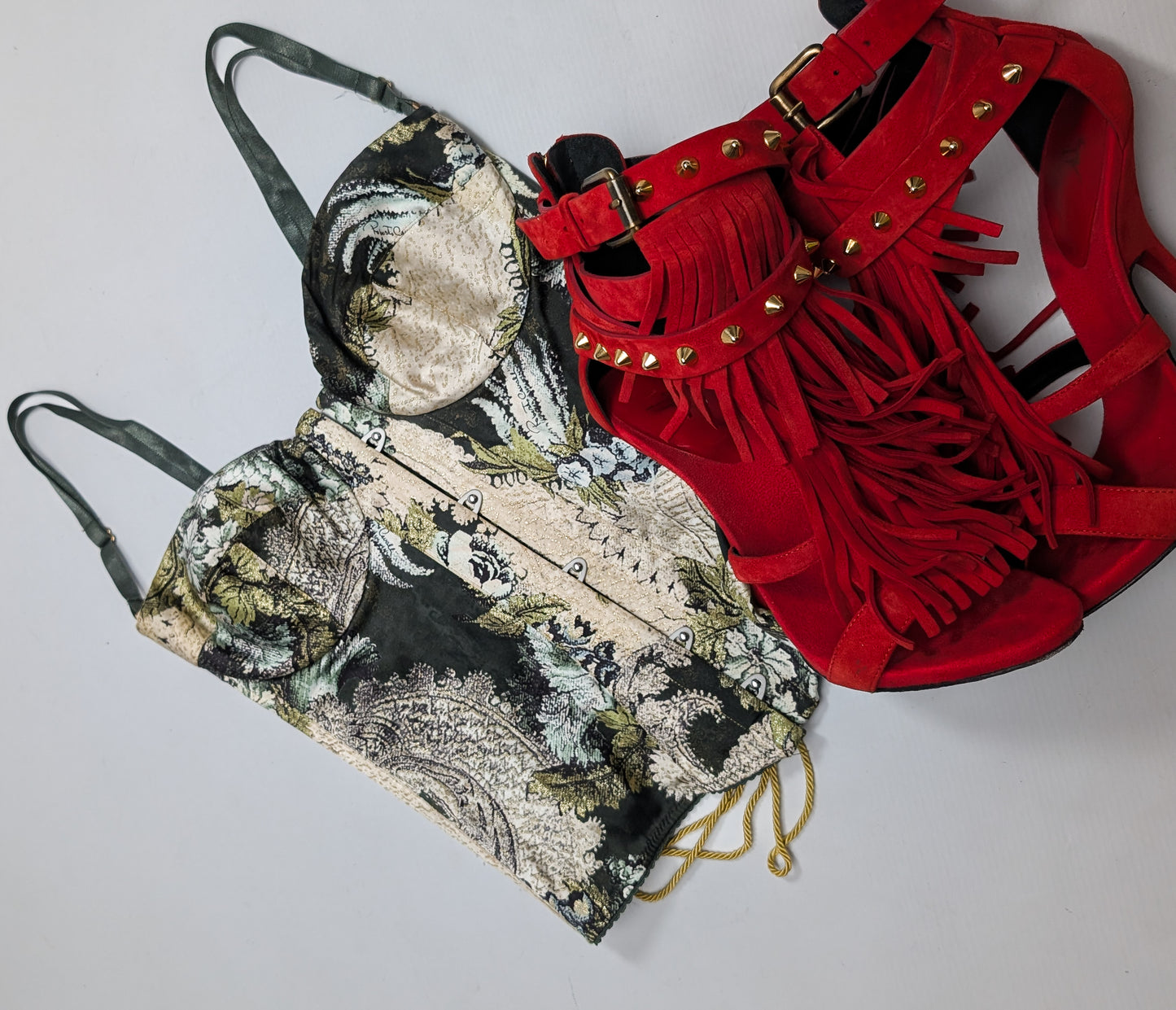 Roberto Cavalli floral patterned corset F/W 2001